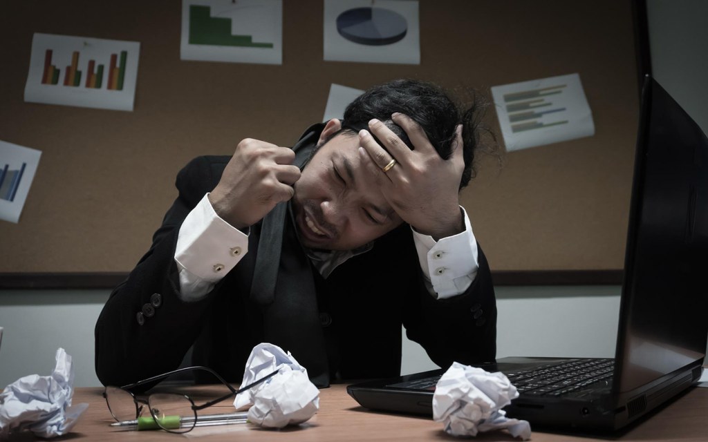 overworked employee